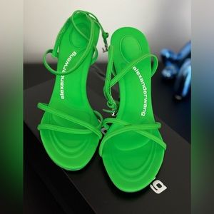 Alexander Wang Women's Dahlia 85 Heeled Sandals - Neon Kelly